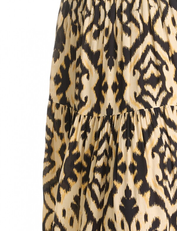 Falda Midi Tribal AMARILLO/MULTI