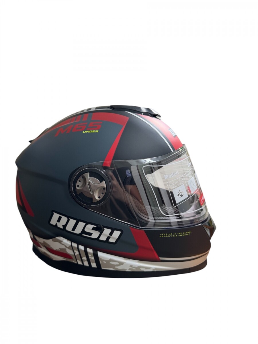 CASCO DE MOTO RUSH INTEGRAL - NEGRO MATE, ROJO, BLANCO 