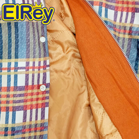 Campera Camisa Abrigo Leñadora Capucha Doble Cierre Marron