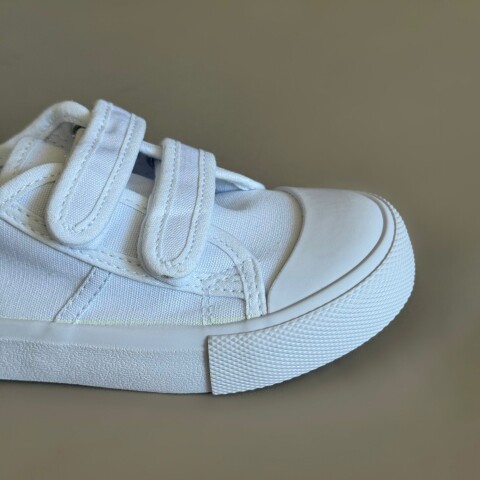 Zapatillas De Lona Velcro Blanco