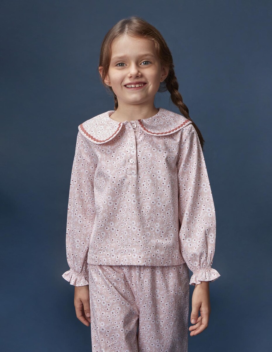 Pijama Estampado De Flores - Rosa Bb 