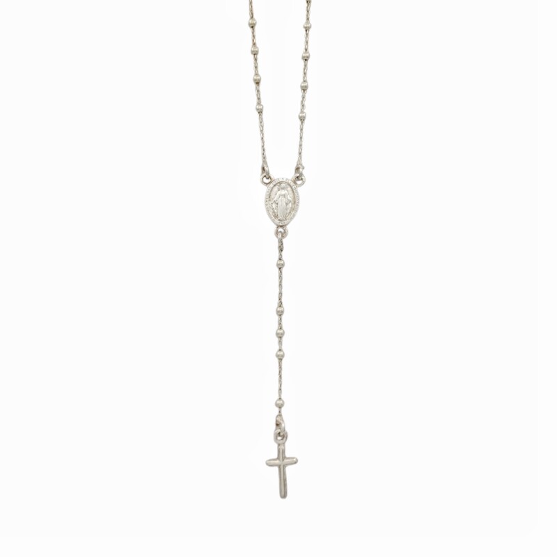 Rosario Virgen Milagrosa - Plata 925 - Sin Piedra - RO3014 sinpiedra