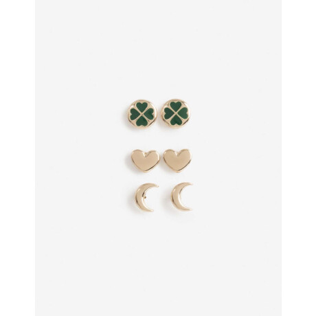 Aros Set 6 Unidades Bañado En Oro Dorado