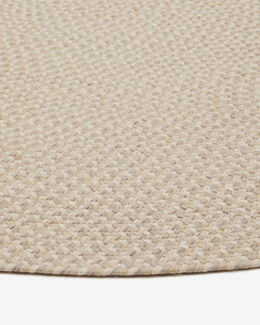 Alfombra ovalada beige Rodhe 100% PET 160 x 230 cm Alfombra ovalada beige Rodhe 100% PET 160 x 230 cm