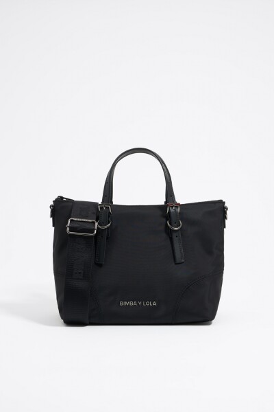 BOLSO SHOPPER MEDIANO NYLON Negro