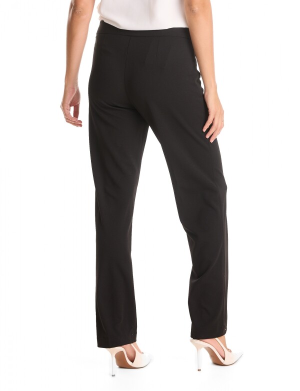 Pantalon Recto & Apliques Dorados NEGRO