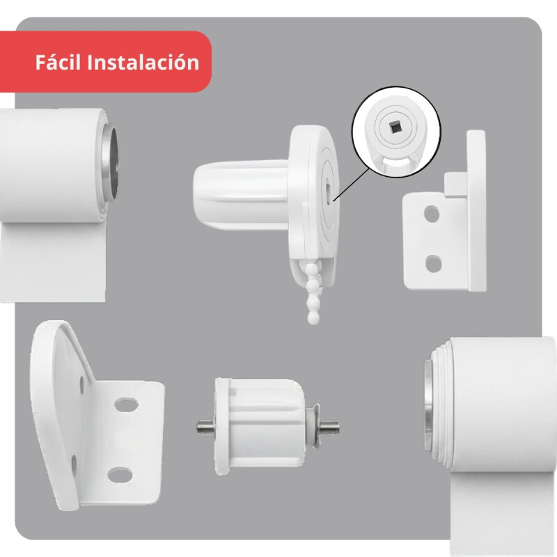 Set x2 Cortina roller blackout 100x200 cm BLANCO