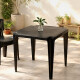 Set x4 Mesa cuadrada 70 x 70 cm NEGRO