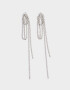 Aros Colgantes Largos Strass Aros Colgantes Largos Con Strass - Plateado