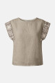 BLUSA LINO CROCHET BEIGE