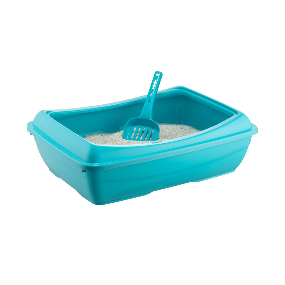 CAT LITTER TRAY TURQUOISE BLUE CAT LITTER TRAY TURQUOISE BLUE