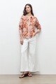 Camisa estampa Dalia lacre
