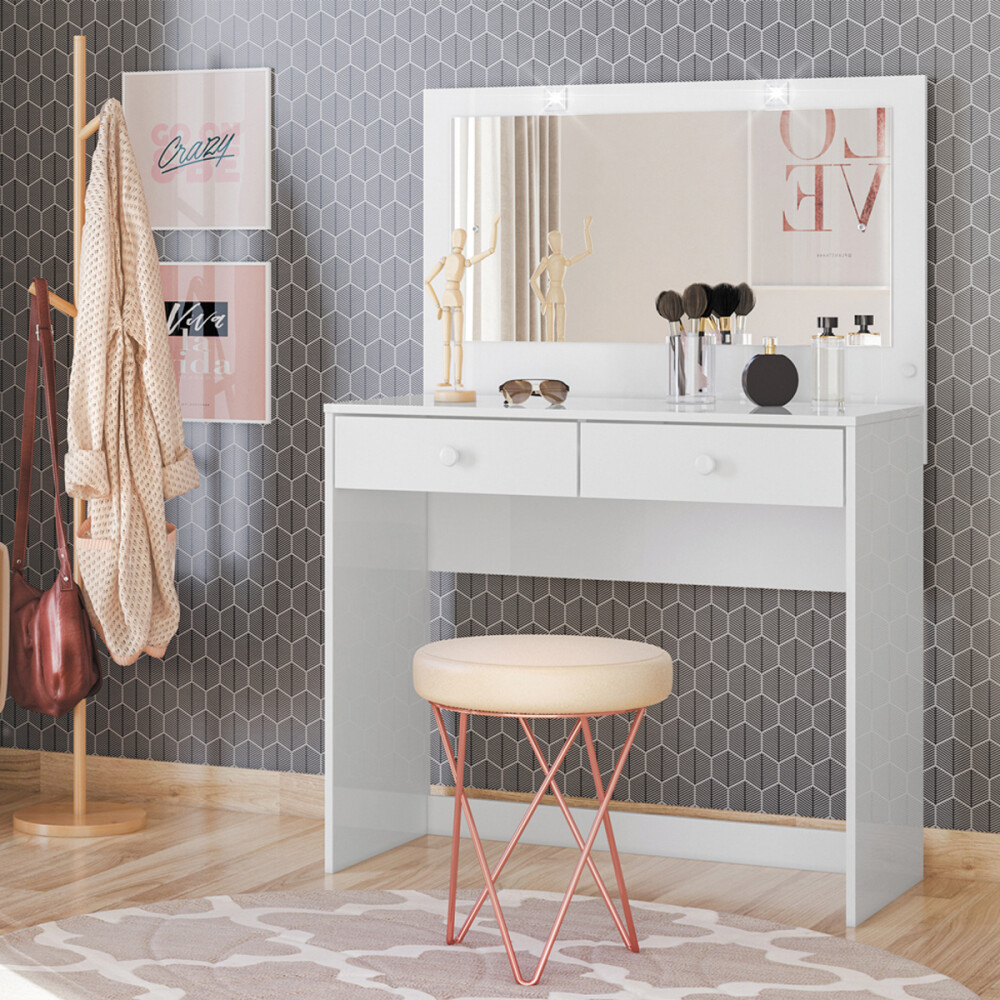 TOCADOR 2 CAJONES CON ESPEJO Y LUZ TOCADOR 2 CAJONES CON ESPEJO Y LUZ