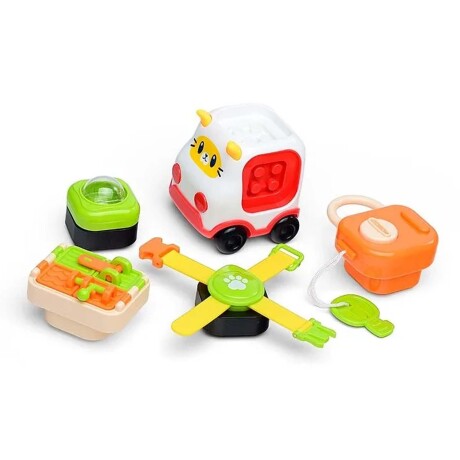 Set de 5 Juguetes Encastrables con Autito para Bebé Huanger Multicolor