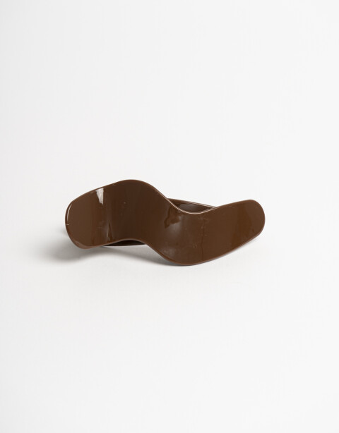 Broche Acrilico Broche Formato Wavy Moda De Actilico. - Marron Chocolate