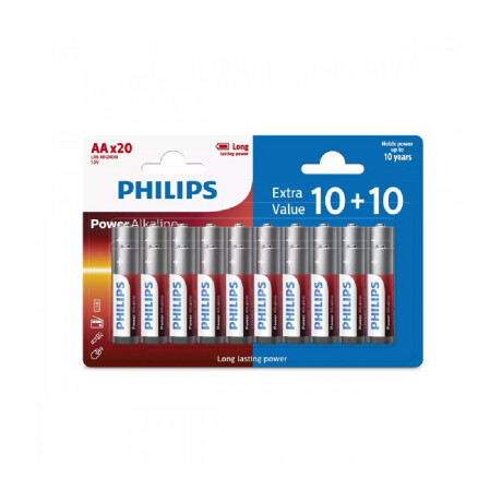 Pack X20 Pilas Philips Aa ROJO