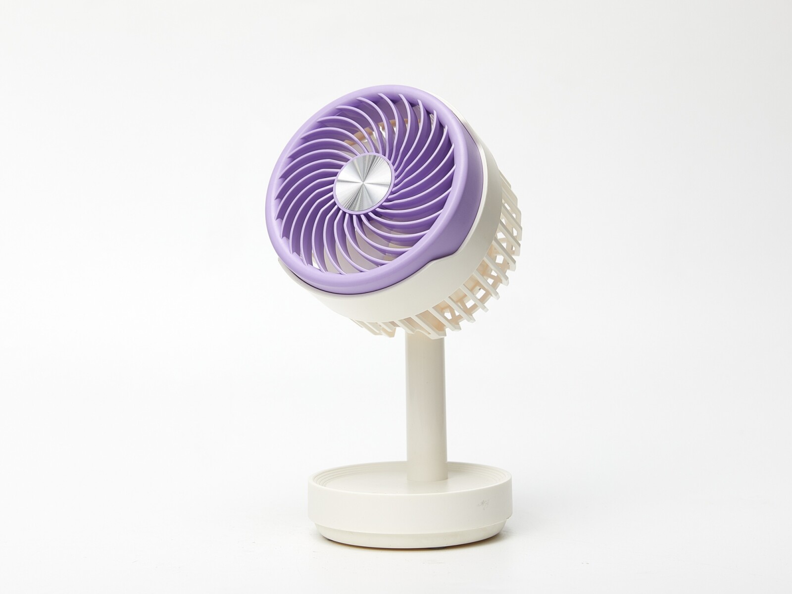 VENTILADOR DE ESCRITORIO (MORADO Y BLANCO) 