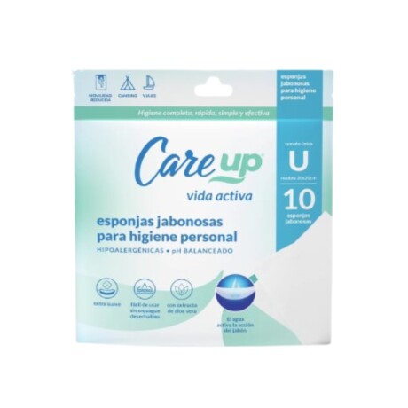 Care up esponjas jabonosas 20cmx20cm x10U Care up esponjas jabonosas 20cmx20cm x10U