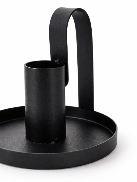 CANDELABRO LILY METAL NEGRO