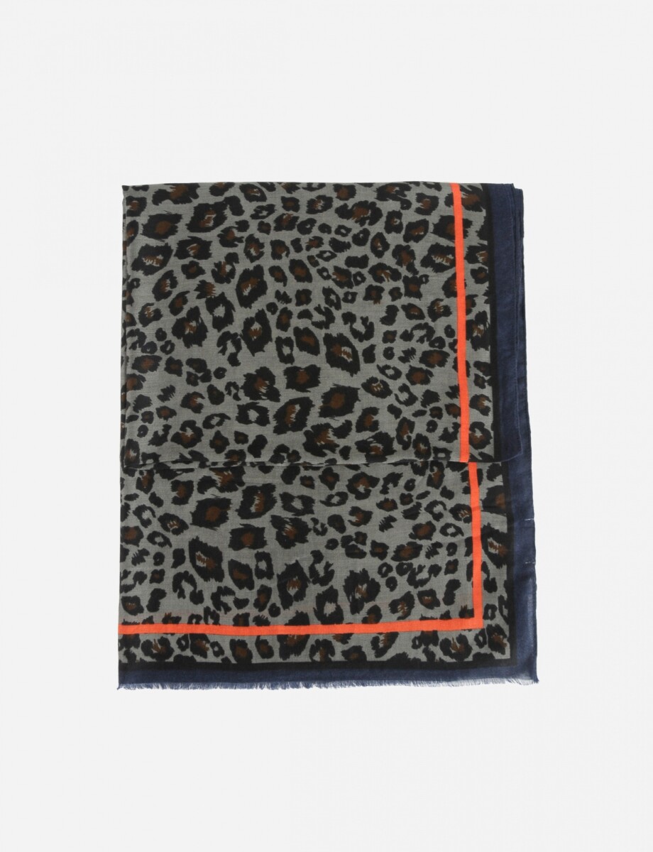 Pashmina animal print reborde - animal print 