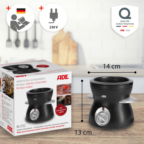 Fondue eléctrico chocolate Negro ADE Fondue eléctrico chocolate Negro ADE