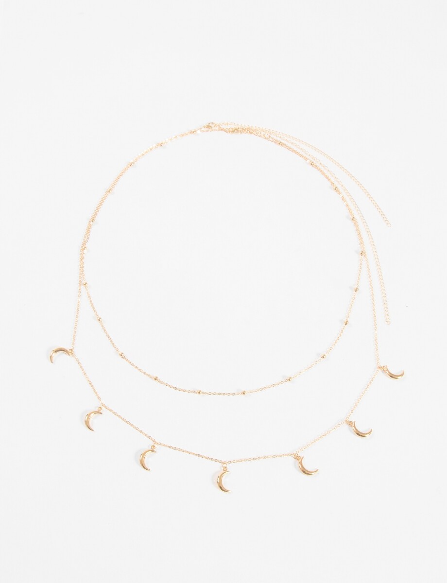 Cinto body chain lunas - dorado 