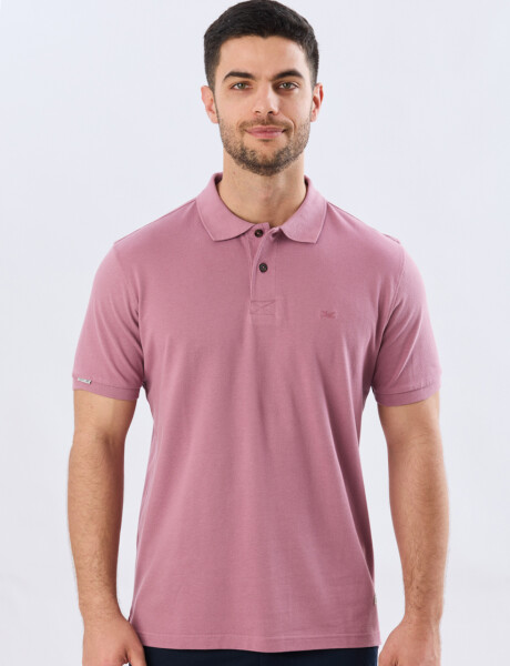 REMERA POLO LISA PIQUÉ Rosa Oscuro