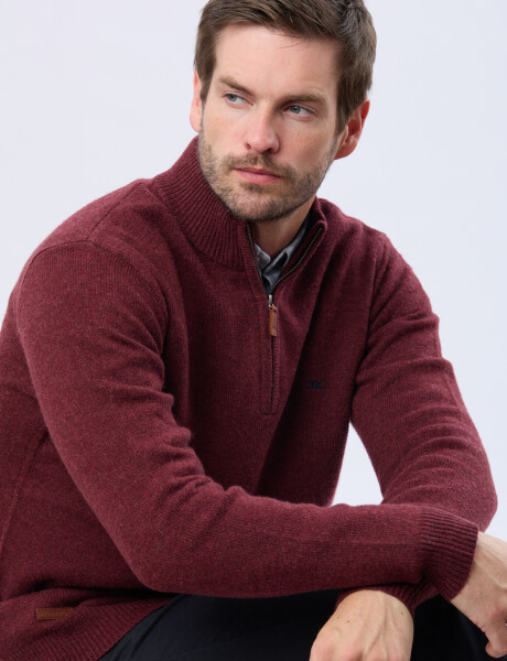 BUZO LANA Bordo oscuro
