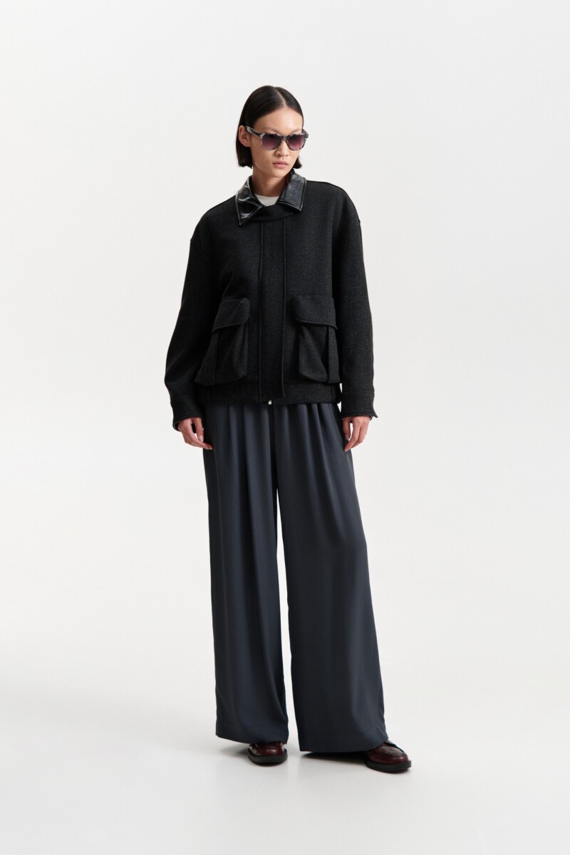 CHAQUETA BOMBER Negro