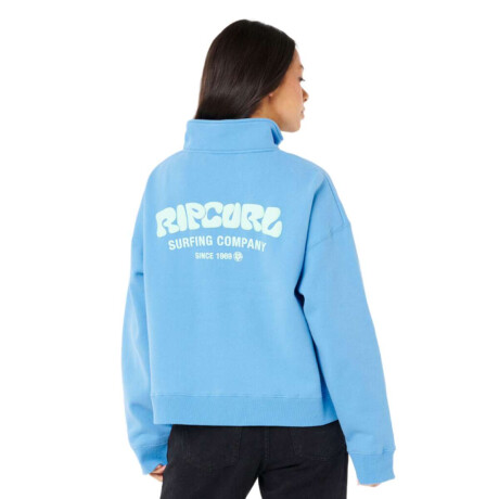Buzo Rip Curl Surf Puff 1/4 Zip Celeste