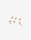 Aros Sets Strass Set De Aros Con Strass - Dorado