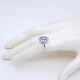 Anillo en oro 18k blanco , brillantes y zafiro Anillo en oro 18k blanco , brillantes y zafiro