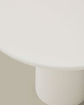 Mesa de centro Albanella de cemento con acabado blanco brillante Ø65 cm