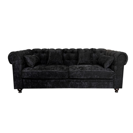SOFÁ SILLÓN 3 CUERPOS - CON ALMOHADONES negro