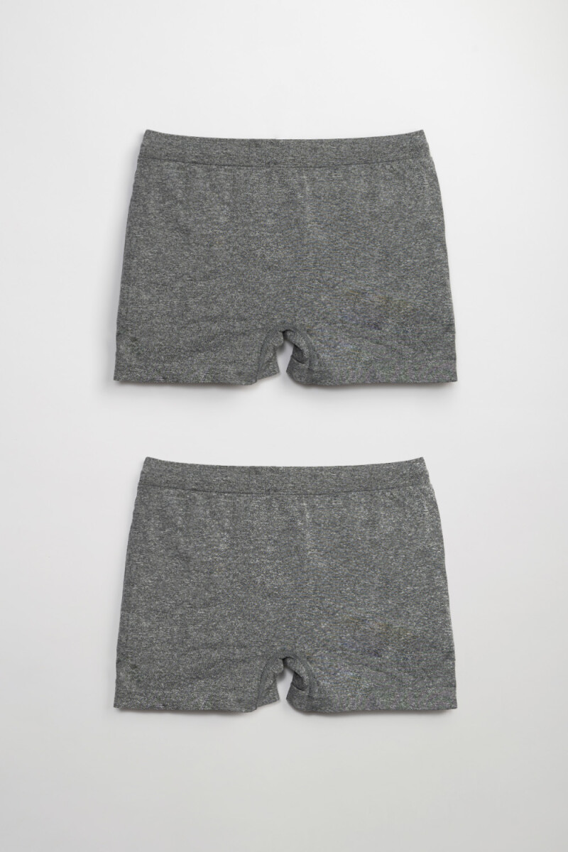Boxer microfibra liso Gris