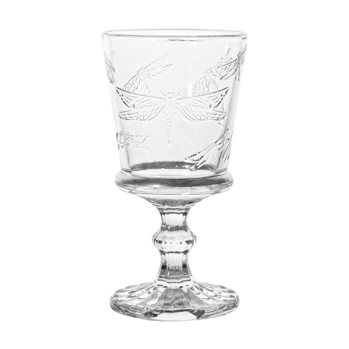 COPA VINO VIDRIO 260ML INCOLORO LIBELULA 