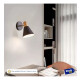 Aplique Estilo Nórdico Metal Blanco Con Detalle Madera Negro