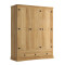 Ropero 3 Puertas - Madera Maciza Natural