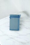Bolsa organza 9x15 cm. TURQUESA