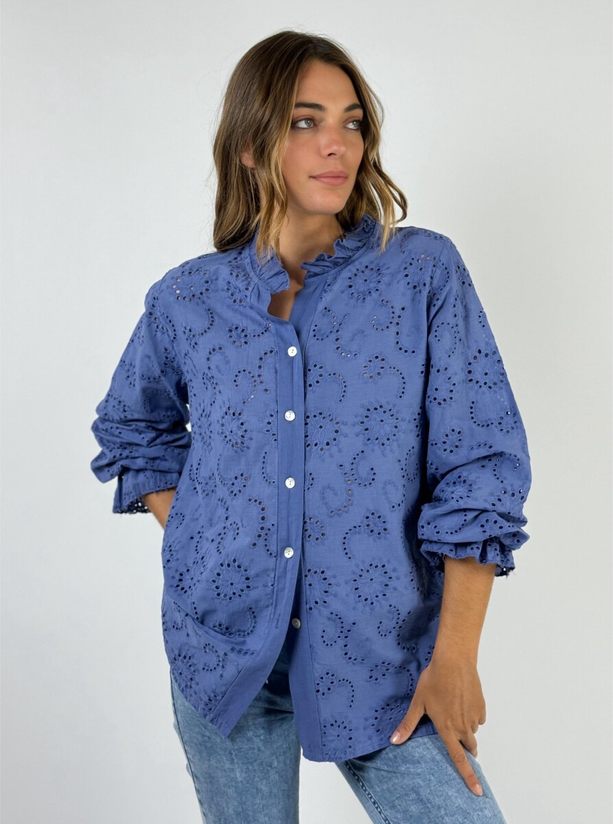 CAMISA TROPICAL - AZUL 