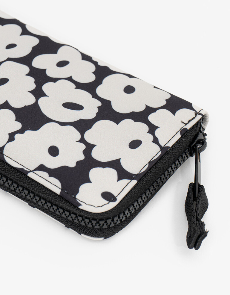 Ficheros Nylon Billetera Fichero De Material Reciclado - Estampado Flores