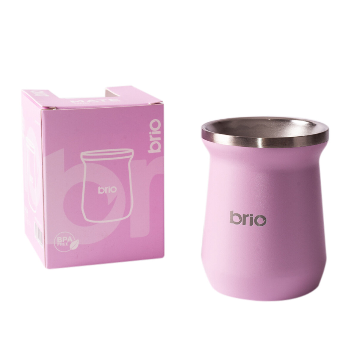 Mate de Acero Inoxidable Brio Alto Clásico - LILA 