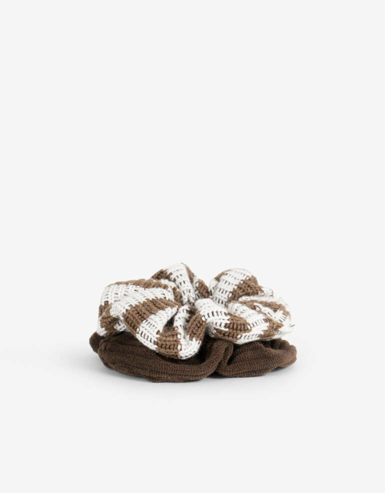 Skunzies Estampados Scrunchie - Combinacion Bicolor