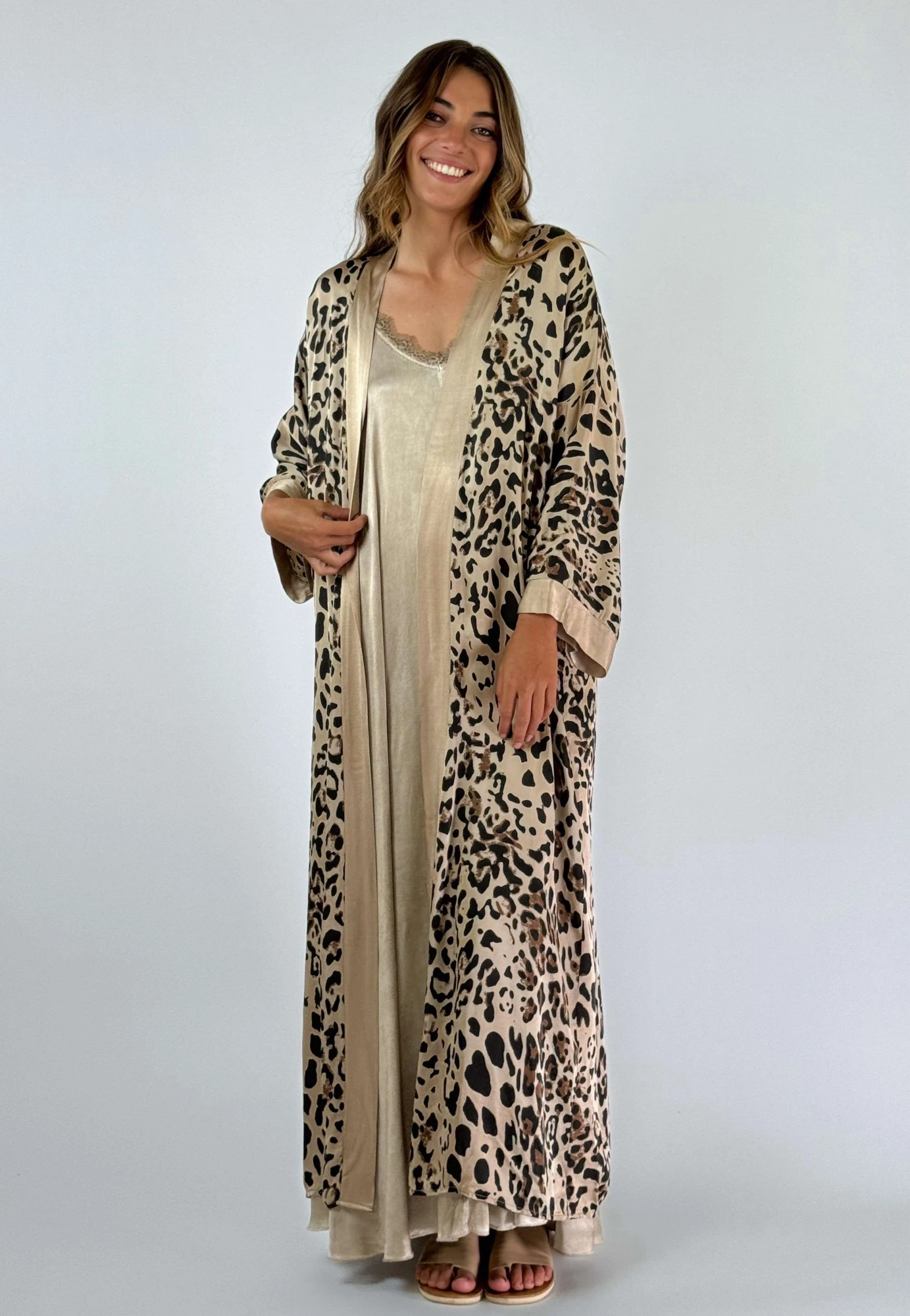 KIMONO KRADUK beige talle unico