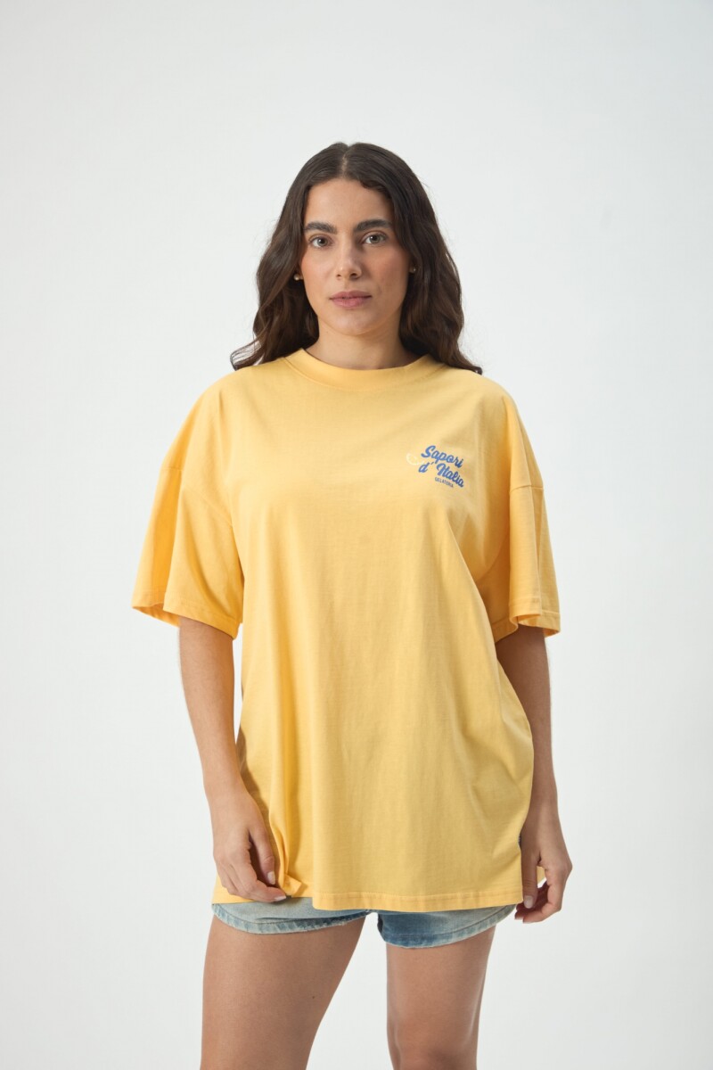 REMERA OVERSIZE BELLA VITA - AMARILLO 