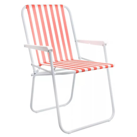 Silla De Playa Plegable Tubo De Hierro Rojo