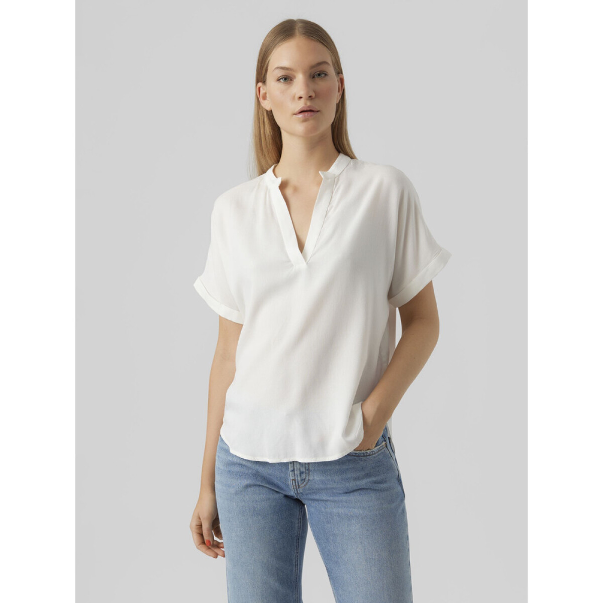 VMBEAUTY SS TOP WVN GA NOOS - SNOW WHITE 