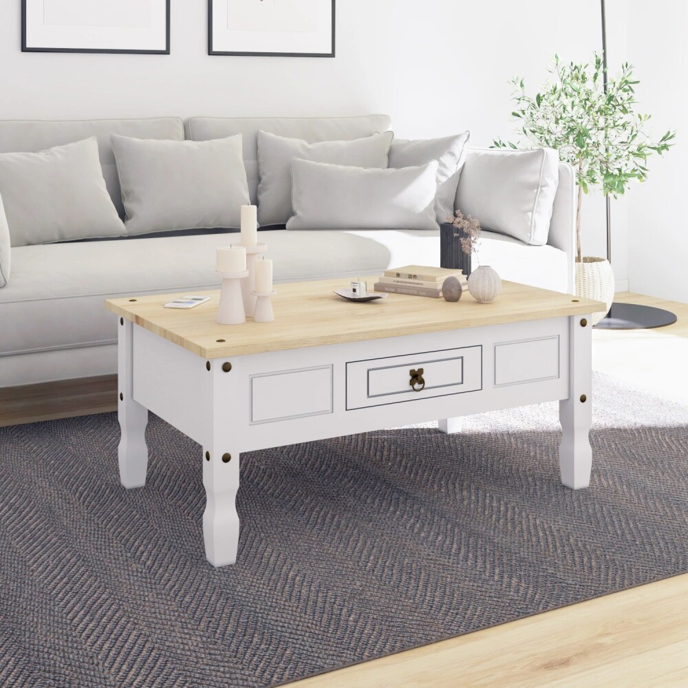 Mesa de Centro - Linea Mexicana - 100x60cm Blanco