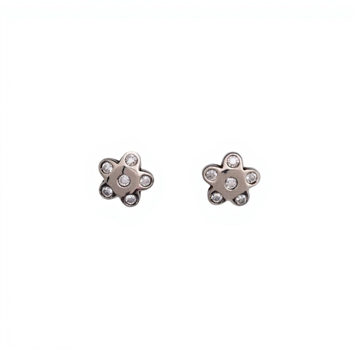 Caravanas Flor-Plata 925-Piedra Zirconia-CA3066 - conpiedra 