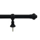 Barrote cortina metal Eurometal 3,0m + 3 soportes NEGRO MATE